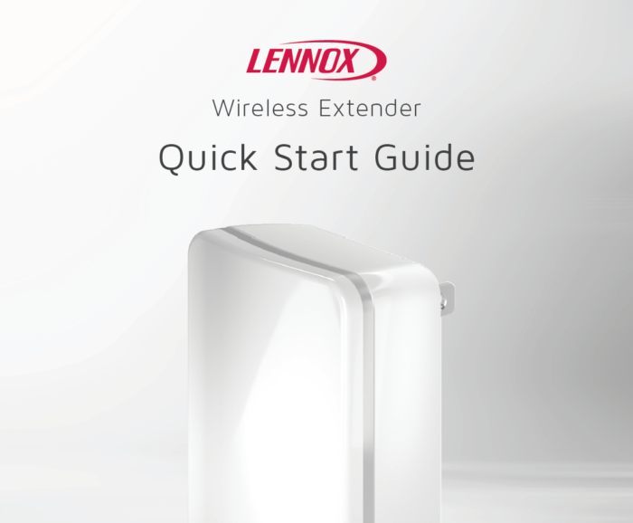 Lennox S40 Thermostat_wireless_extender_quickstart_guide cover photo